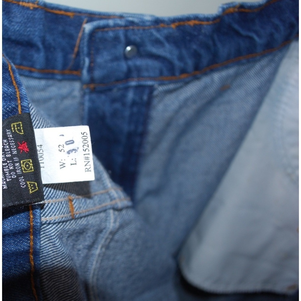 Prison Blues Men's Work Jeans 52x30 Straight Leg – Made in USA – Used, Wear - Picture 6 of 6
